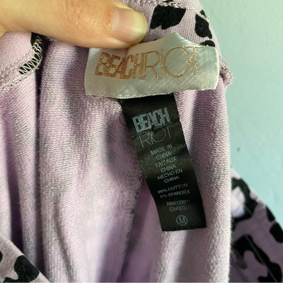 Beach Riot x REVOLVE Banded Sweatpant in Purple Leopard - Picture 11 of 11